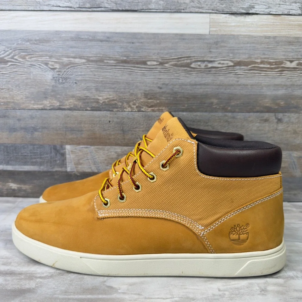 Timberland Davis Square Mens Size 10.5 Chukka Boots Cordura Wheat A1325